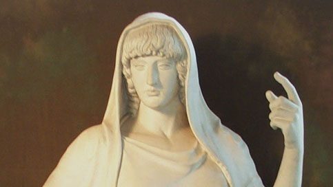 The Giustiniani Hestia, a Roman marble copy of an Early Classical Greek bronze statue of a veiled, peplos-draped goddess, now in the Torlonia Collection in Rome.